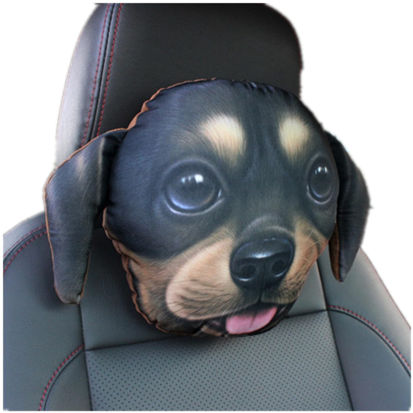 GROGG Car Headrest Pillow Cartoon Neck Pillow for Car Comfortable Soft Car Seat Pillow Head Rest Cushion Cute Pet Dog (Dachshund), Onesize