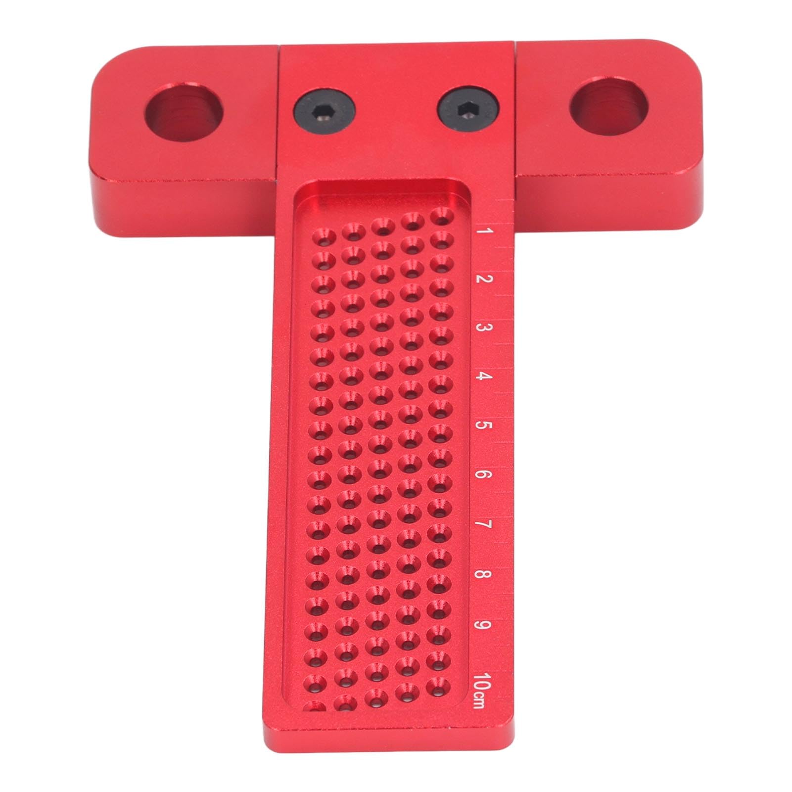 Righello Squadrato a T per Lavorazione del Legno, Lega di Alluminio da 100 mm, Strumento di tracciatura per Posizionamento Fori ad Alta precisione per carpenteria e Disegno architettonico