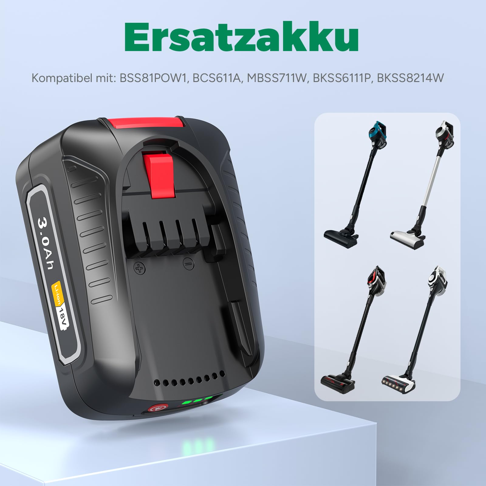 2 Packs de baterías PBA1830 para Bosch, batería de Iones de Litio para Herramientas eléctricas Bosch de 18 V y 3 Ah, batería Gardena de 18 V para Herramientas domésticas y de jardín