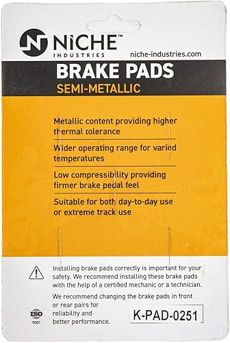 Miniatura 4 de NICHE Juego pastillas de freno para Yamaha YZF R3 1WD-25805-00-00 1WD-25806-00-00 Delanteras traseras semimetálicas