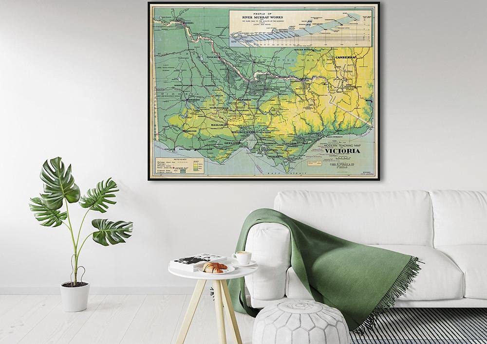 Buy MG global Vintage Of Victoria Australia, Educational Wall Of