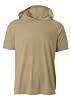 A4 NB3408 Youth Short Sleeve T-Shirt Lightweight Cooling Performance Hooded Tee