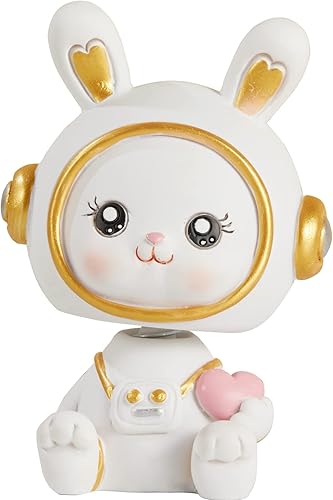 Miniatura 1 de MuMyer Conejo astronauta tablero de instrumentos de coche decoración de conejo accesorios interiores del coche sacudiendo cabeza muñeca regalo