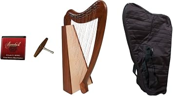 Celtic Cross Irish Strung Harp 38 Strings Pro Quality Solid Rosewood Irish Celtic Cross Strung Harp + Caitlin Cross Strung Harp Nylon Case