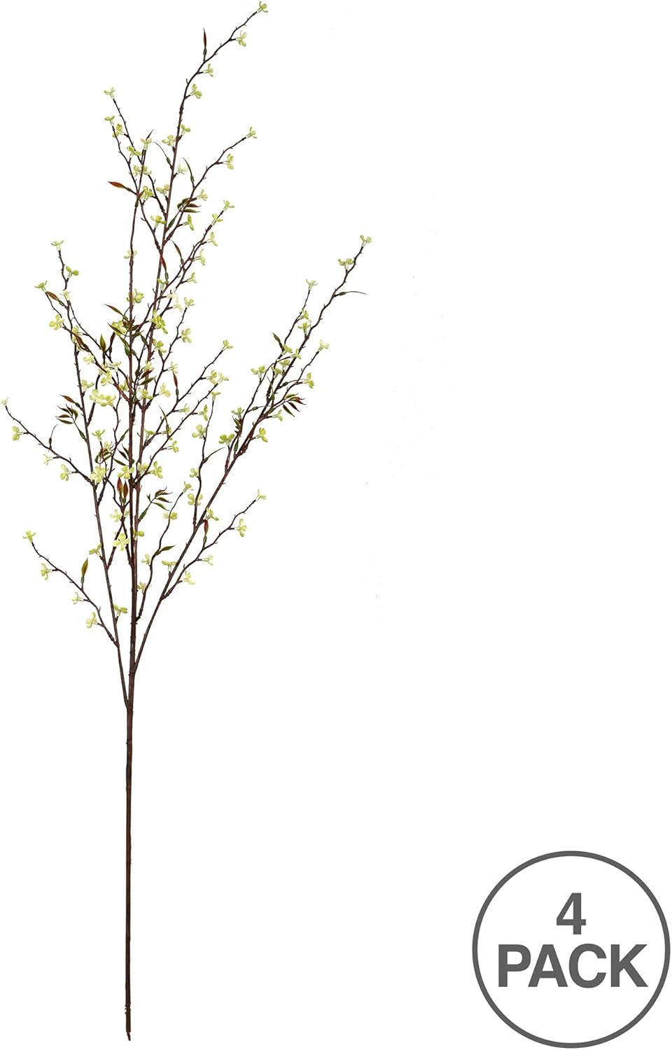 Vickerman Everyday 39" Artificial Green and Cream Mini Wild Flower Spray - UV Coated - Faux Indoor Decorative Plant - Greenery for Home Or Office Decor - Maintenance Free