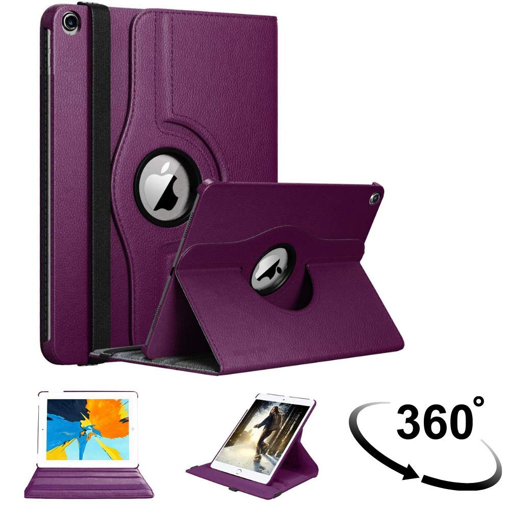 iPad Case, World Biz [Wallet Case] Shockproof PU Leather Book Style Flip Folio 360° Rotating Total Protection Cover With Folding Stand Function. (iPad Pro 11" (2020-2018), Purple)