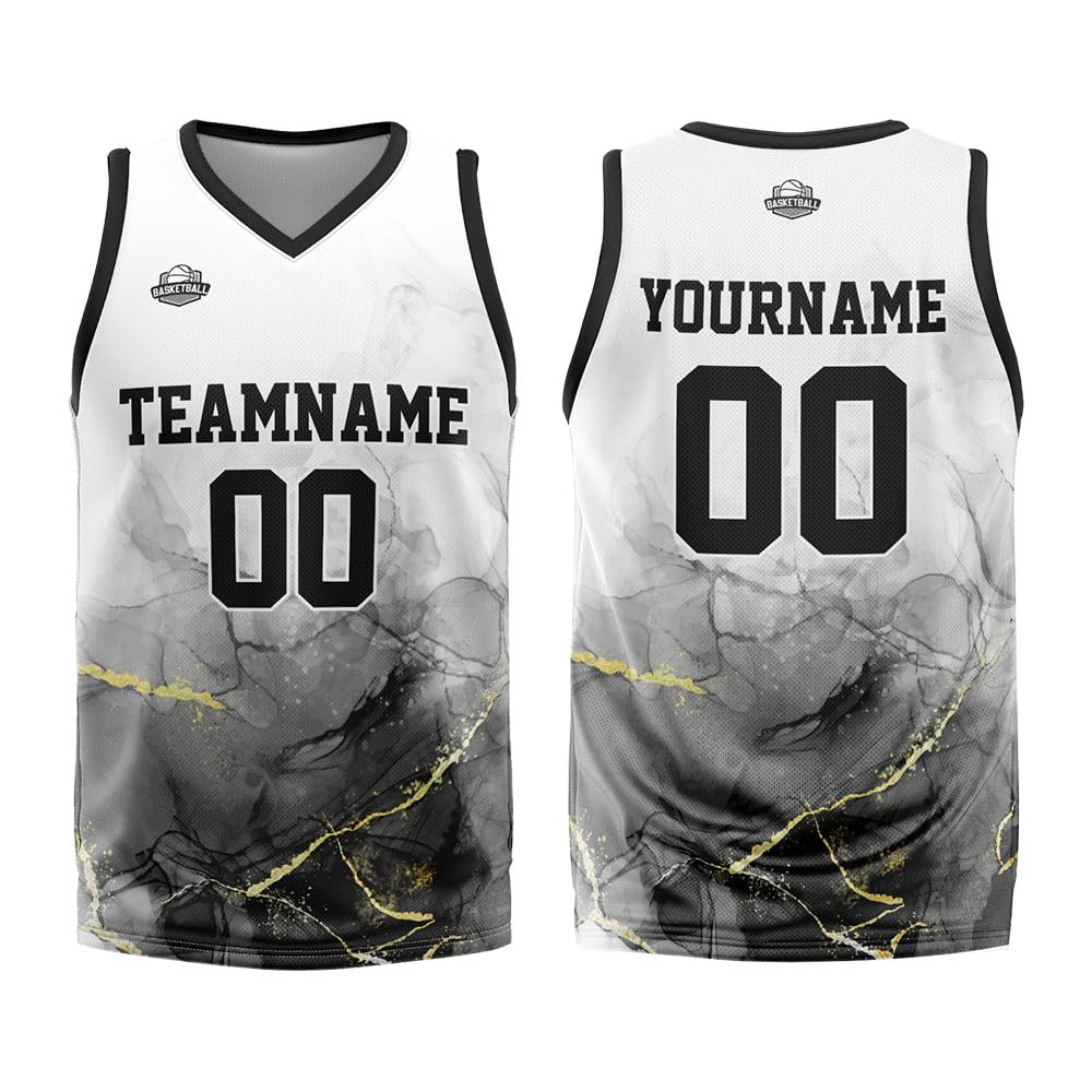 Custom Basketball Jersey with Team Name&Number&Logo, Personalized Uniform for Adults Kids