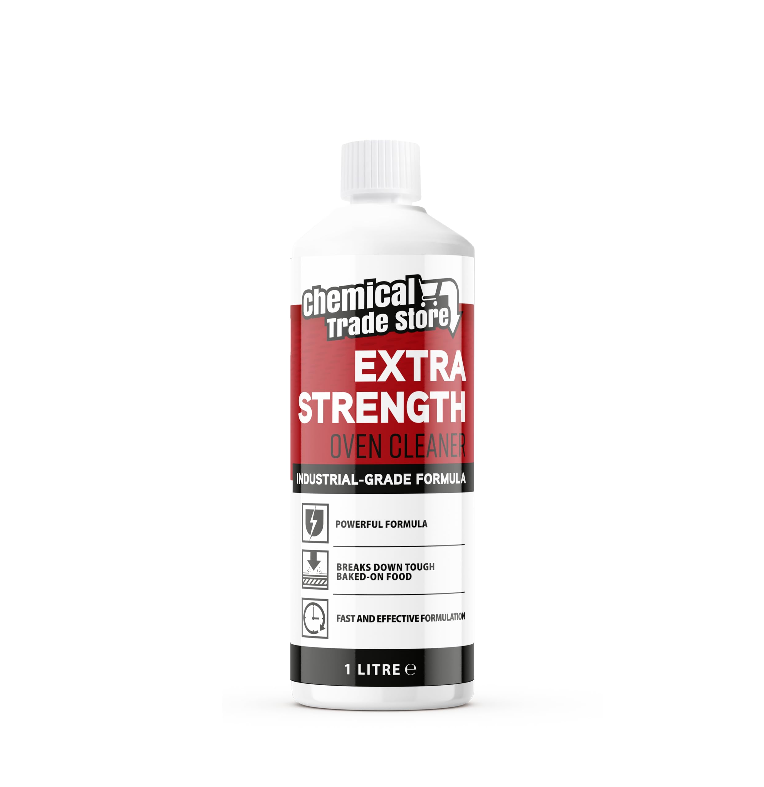 Chemical Trade Store Extra Strength Oven Cleaner 1L - Heavy-Duty Liquid Gel Formula for Removing Tough Grease, Burnt Food, and Carbon Build-Up - Professional Oven Degreaser for Home and Commercial Use