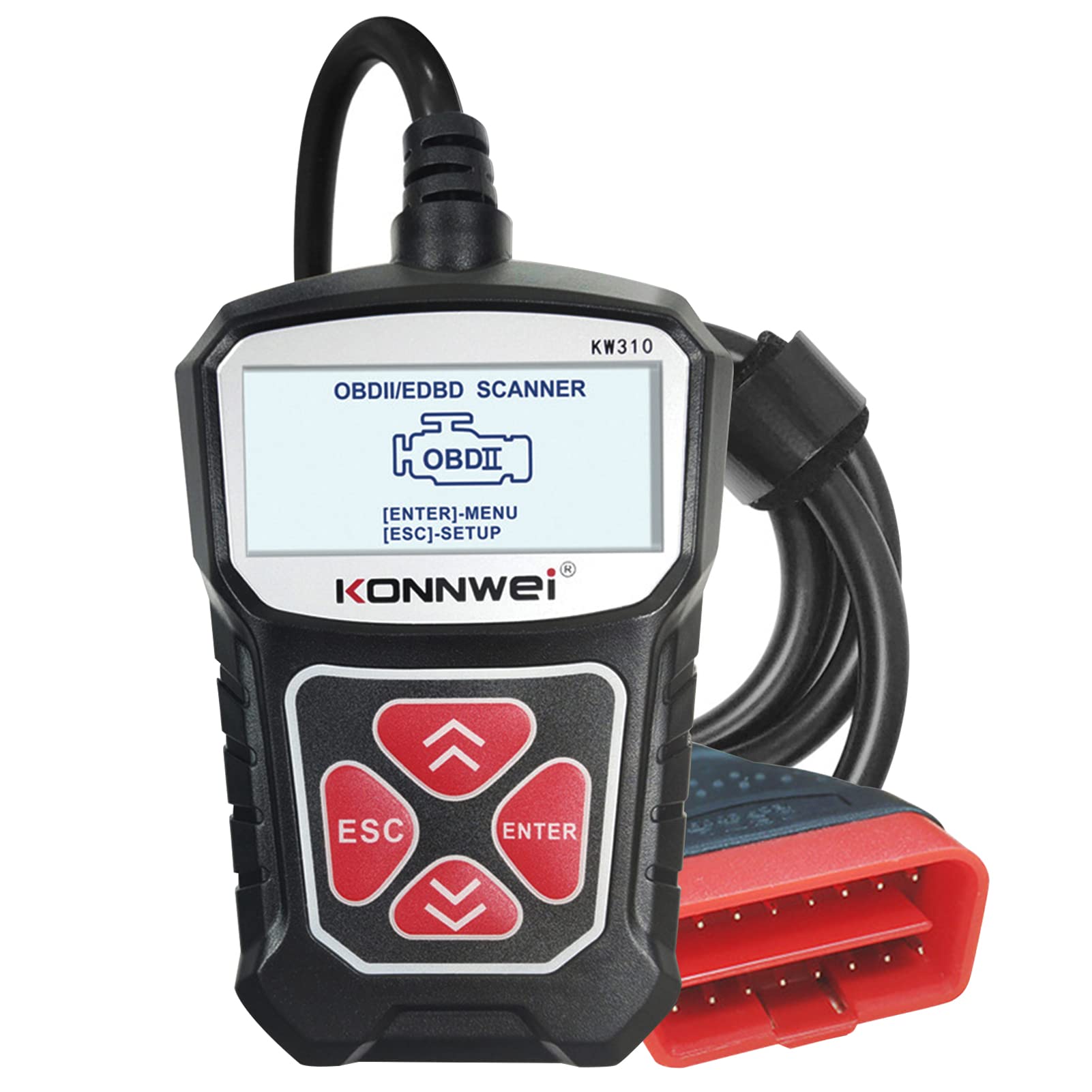 TDOO OBD2 Car Scanner, Automotive Diagnostic Tool Check Engine Light O2 Sensor Systems, Full OBDII Functions 10 Modes Car Engine Diagnostic Scanner Test Measuring for All 1996 and Newer Cars