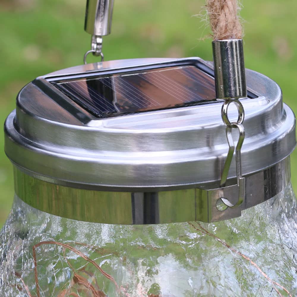Zestaw 2 wiszących lampionów solarnych, zewnętrznych ozdób choinkowych, solarnych lamp wiszących, do ogrodu, ogrodu, na podwórko, drzewo, kinkiety ścienne