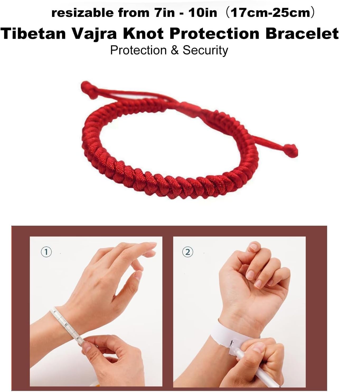 Authentic Blessed Tibetan Monks Buddhism Protection Ankle Bracelet for Women and Men with a Talisman - Image 2