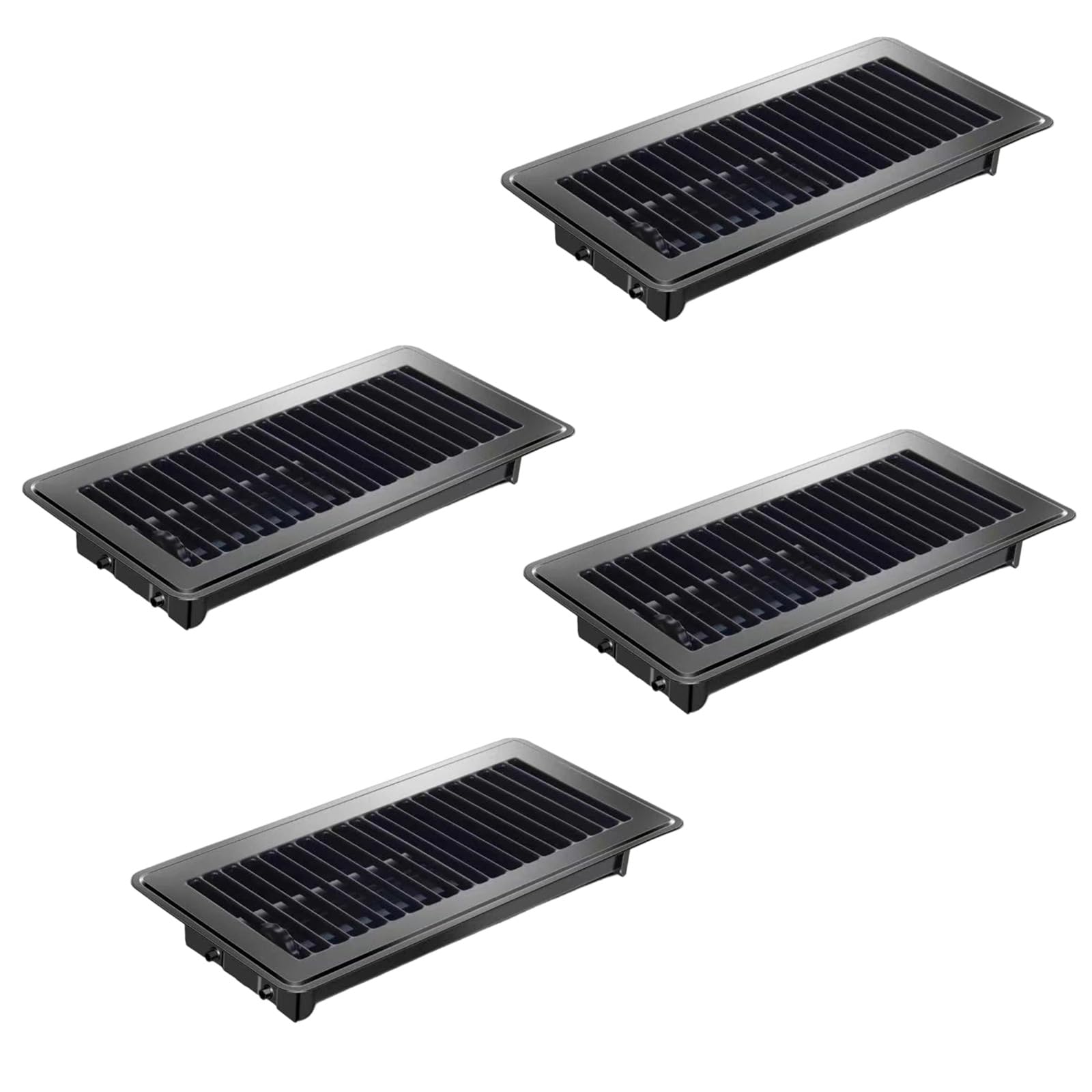 4Pcs Metal Floor Register Cover with Adjustable Louvers Smooth Quiet Airflows Anti-Blocking Central Conditioner Grille Anti-Blocking Central Conditioner Grille