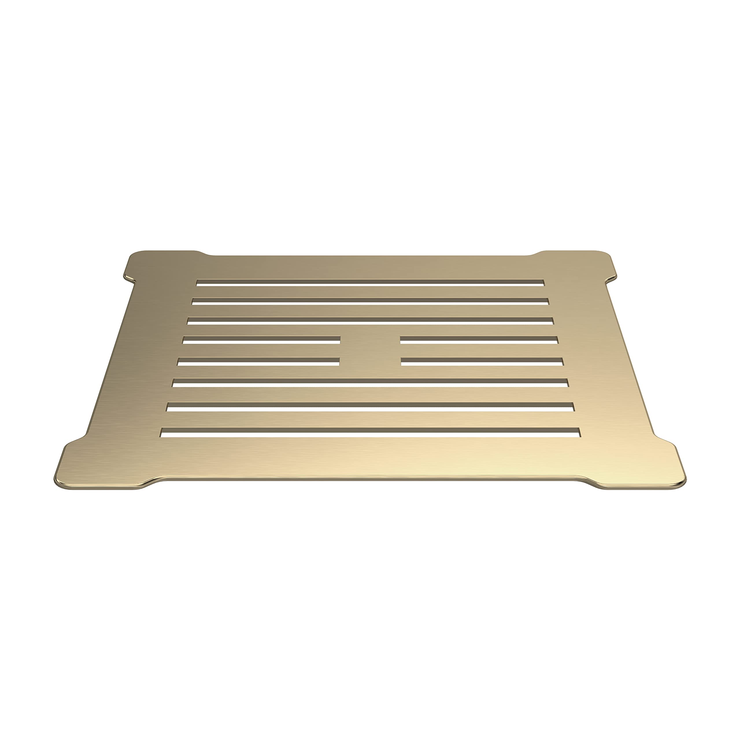 Balterley Brushed Brass Shower Tray Waste With Drain Cover, Square Shower Trap Cover, Waste Replacement For Bathroom Tray, Drain Covers For Bathroom Trays, Trap Covers Replacement - 114 X 114 X 86Mm (Brushed Brass)