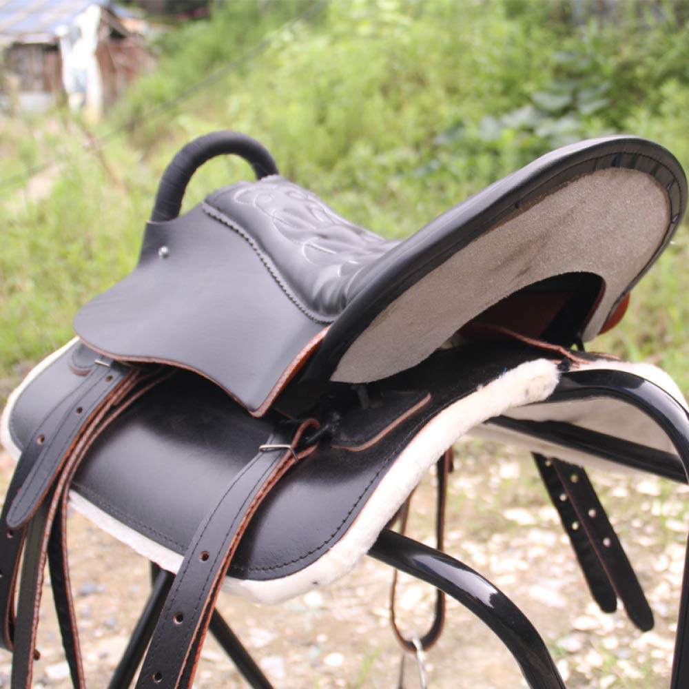CLBING Cavallo da Sella Turisti con Maniglie con Sella in Cuoio Sella Esercito Sella Cavallo da Sella Completo Forniture Equestri