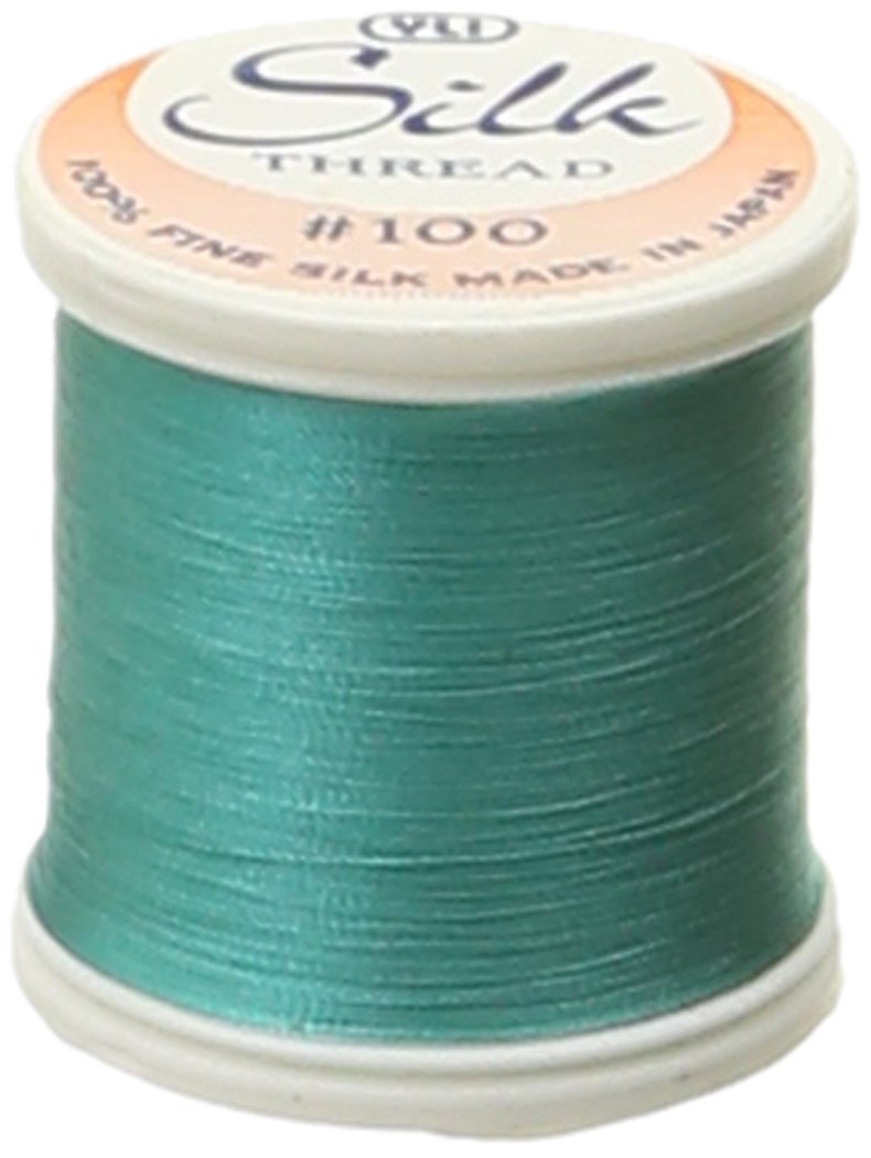 YLI Corporation 200 m 100 Weight Silk Thread, Peacock Green