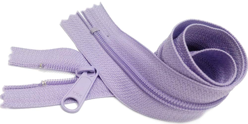 2pcs 36 Inch YKK #4.5 Handbag or Purse Zipper with Extra-Long Pull Made in USA (Lavender - 553)
