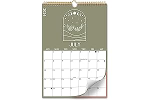 2024 Lunar Wall Calendar: Modern Minimalist Moon Phases Agenda