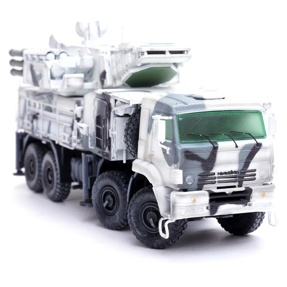 Panzerkampf | 1:72 Scale Military Diecast | Pantsir-S1 Ru Air Defense Weapon System | Tri-Colour Arctic Camouflage | Model 12215PA