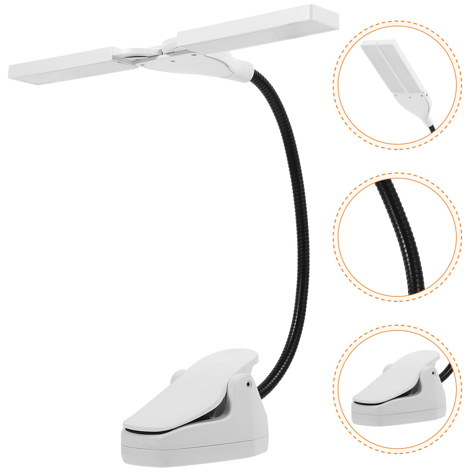 Didiseaon Lampe de Lecture à Pince LED Portable Couleur Aléatoire pour Diverses Occasions Musicales sans Éblouissement Matériau Abs et Métal pour Piano