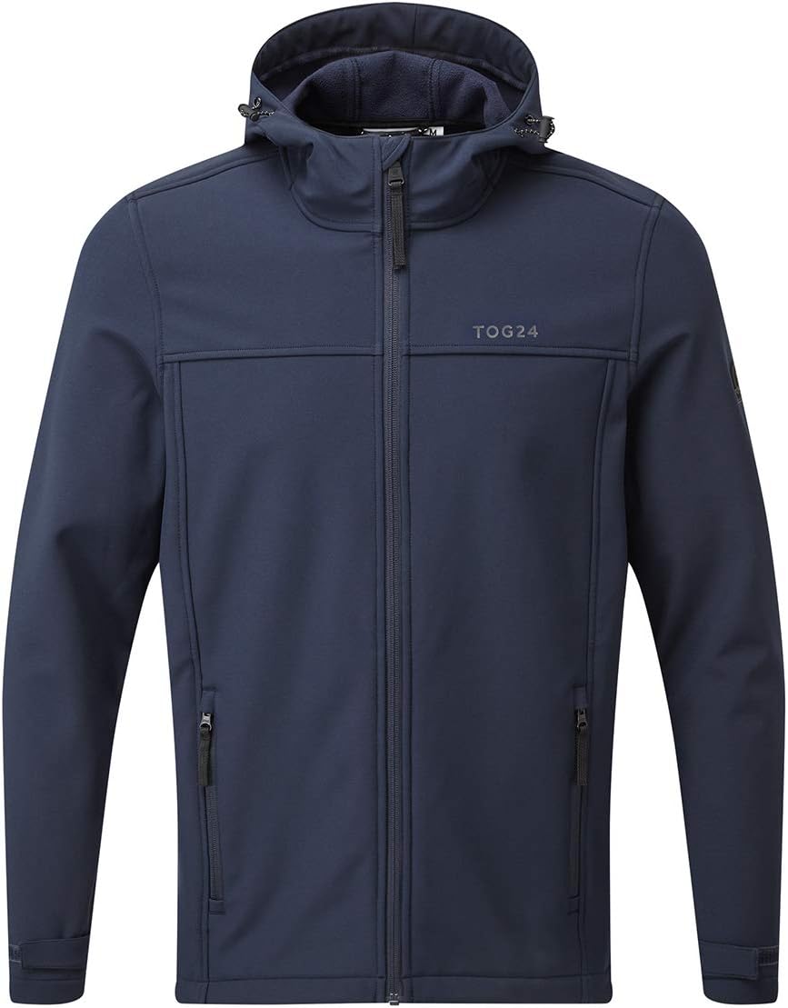 Feizor Men's Softshell Jacket Lightweight Fleece Lined Water Resistant Warm Jackets Rain Coat Windbreaker Hiking Jackets with Hood