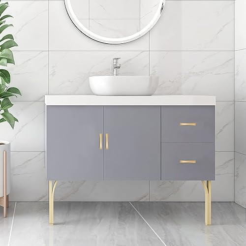 Miniatura 3 de WEAVERBIRD Manijas de gabinete de aleación de aluminio con acabado dorado, herrajes para muebles de 3-34 pulgadas (3.780 in), paquete de 10