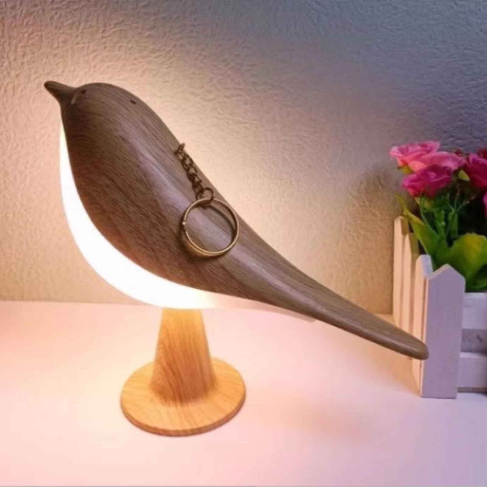 Lampara Escritorio para Oficina Lámpara De Mesa LED con Forma Pájaro Y Regulador Táctil, Creativa Noche USB Moderno Flexo Escritorio