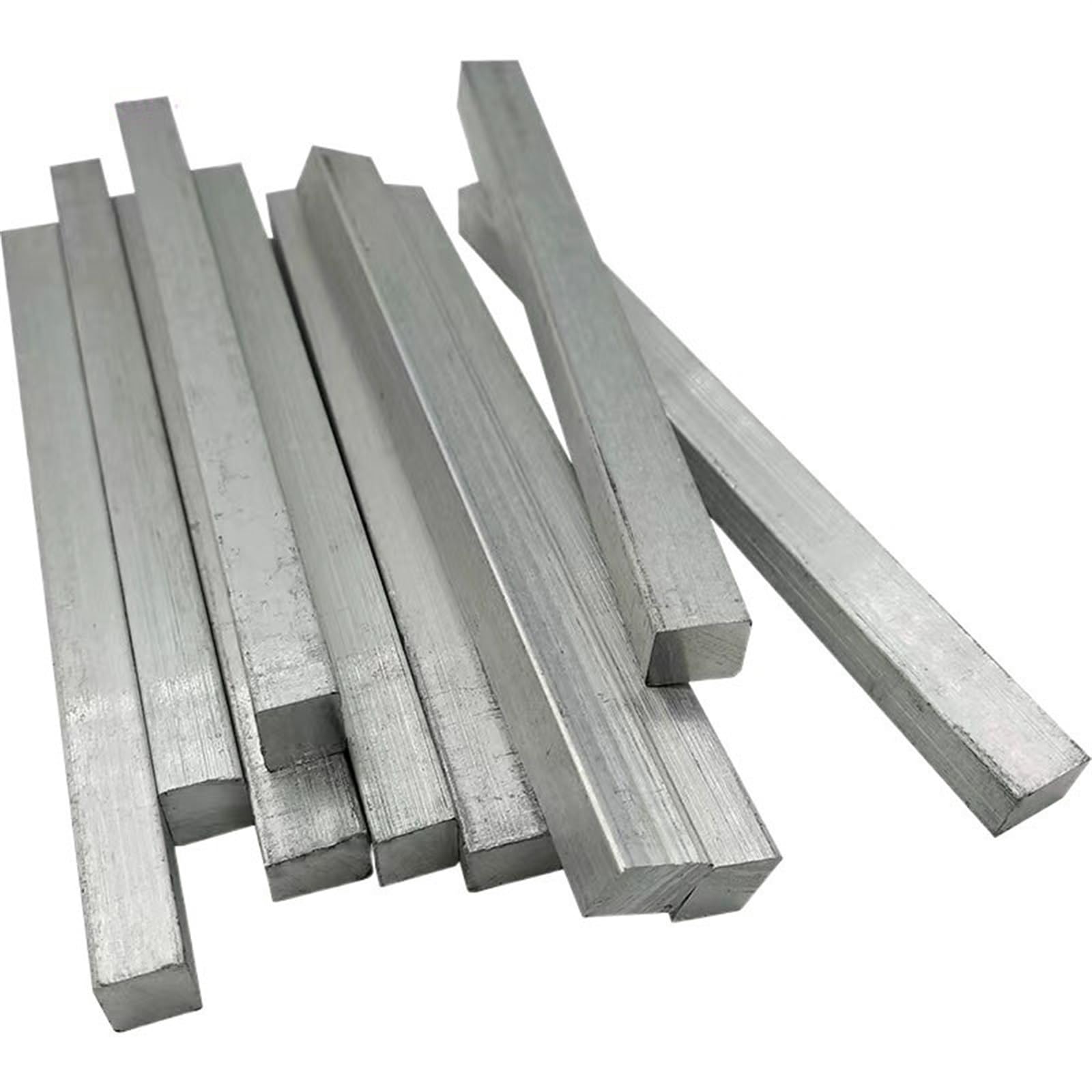 Placa de Bloque Sólido de Aluminio T6, Mecanizado de Placa Plana Cuadrada de Aluminio, Mecanizado Cnc de Bloques de Metal 6061/25 * 25 * 500Mm 1Pc