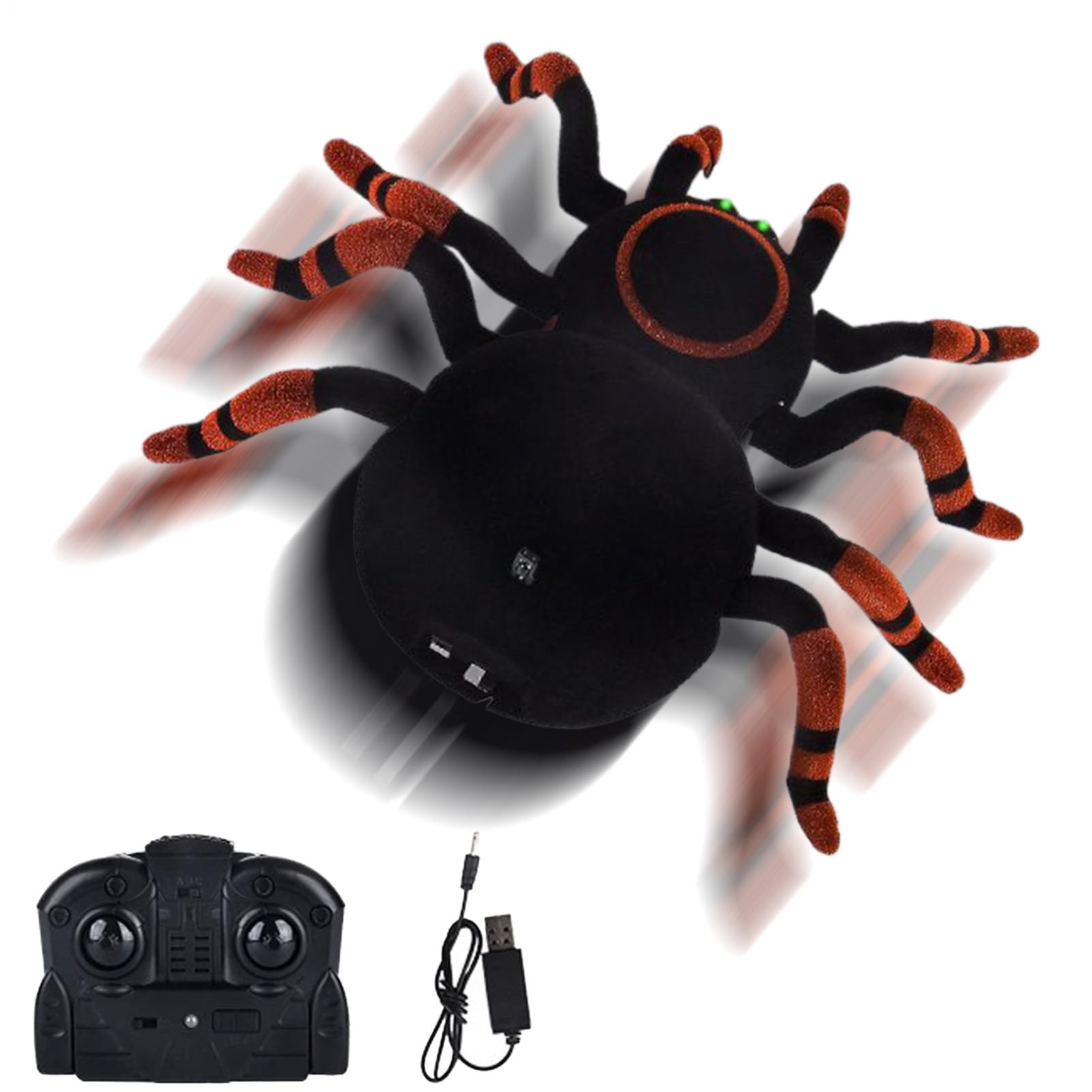 Robot Spider | Remote Control Figure - Balck Animatronic Spider Climbing Toys | for Indoor Outdoor Home Living Room Bedroom Playroom Education Entertainment