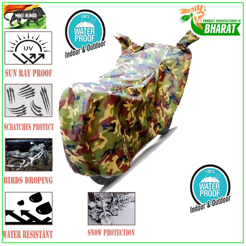 Image of HEDWING-Waterproof Bike Scooty Two Wheeler Body Cover Compatible for Jawa Forty Two Lumos /UV-Rays /Heat Protection /Birds Dropping /Scratchproof /Dust Proof /All Varient[6X6 Jungle Print AGMJ]