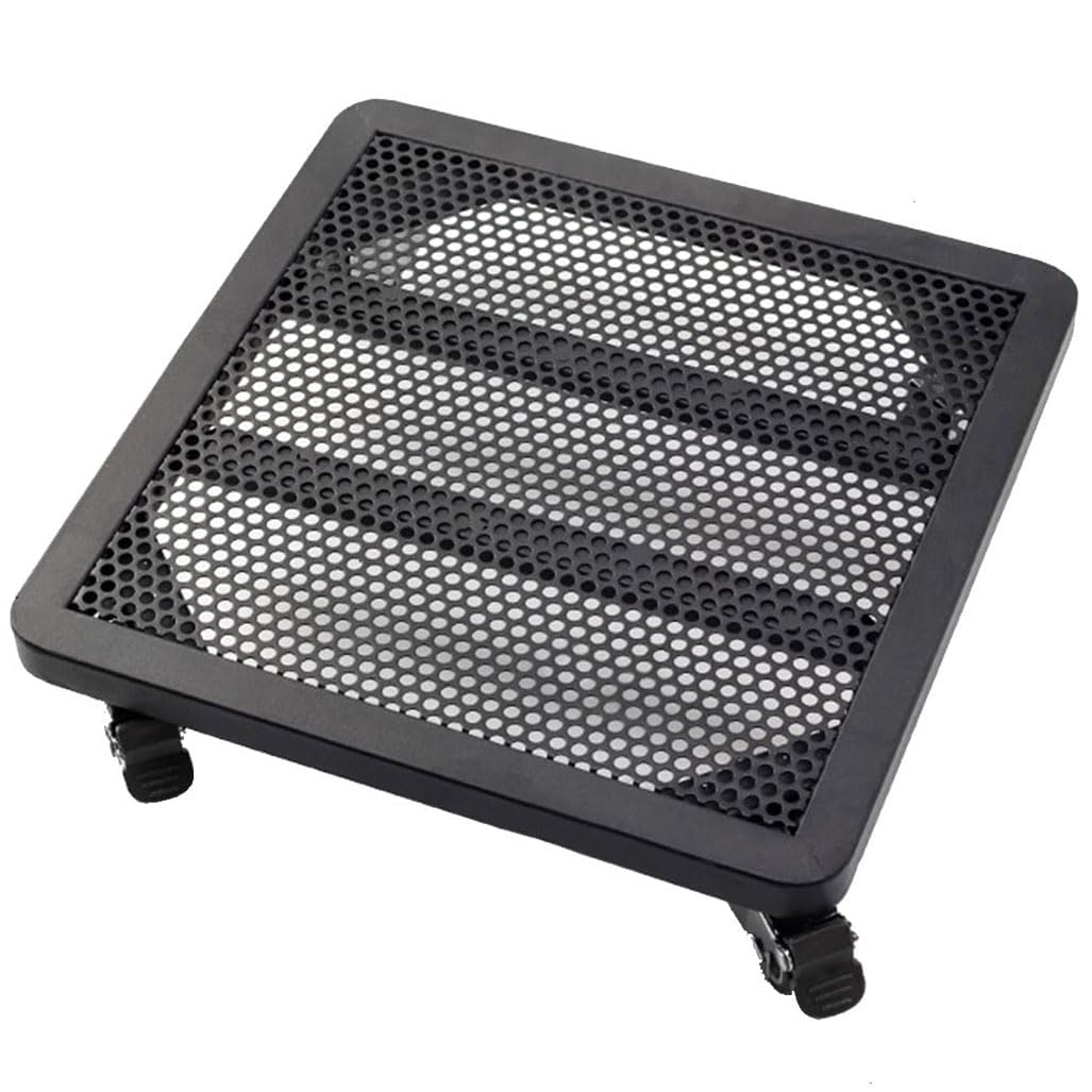 YYLMKMFC-AE Heavy Duty Rolling Plant Stand Outdoor With Lock Wheels, 330lb Capacity Square Metal Planter Caddy With Casters Roller Base(Black1Pcs,12inch)