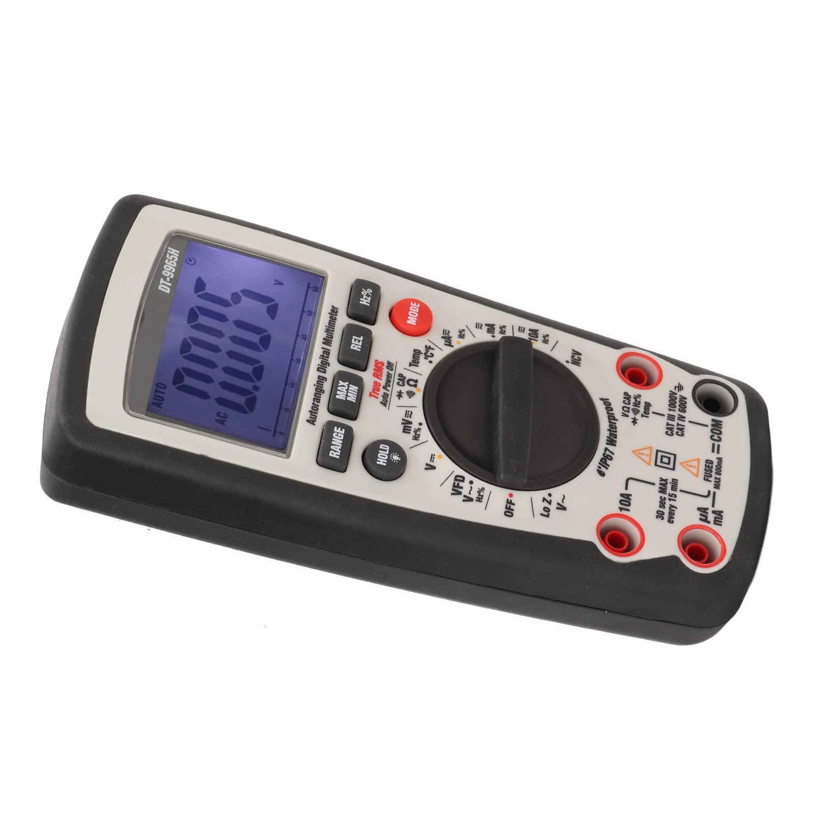 Multimetr cyfrowy DT9965H High Precision NCV True RMS tester elektryczny do wykrywania dla elektryków inżynierów lekki przenośny ABS 6000 punktów podświetlenia LCD