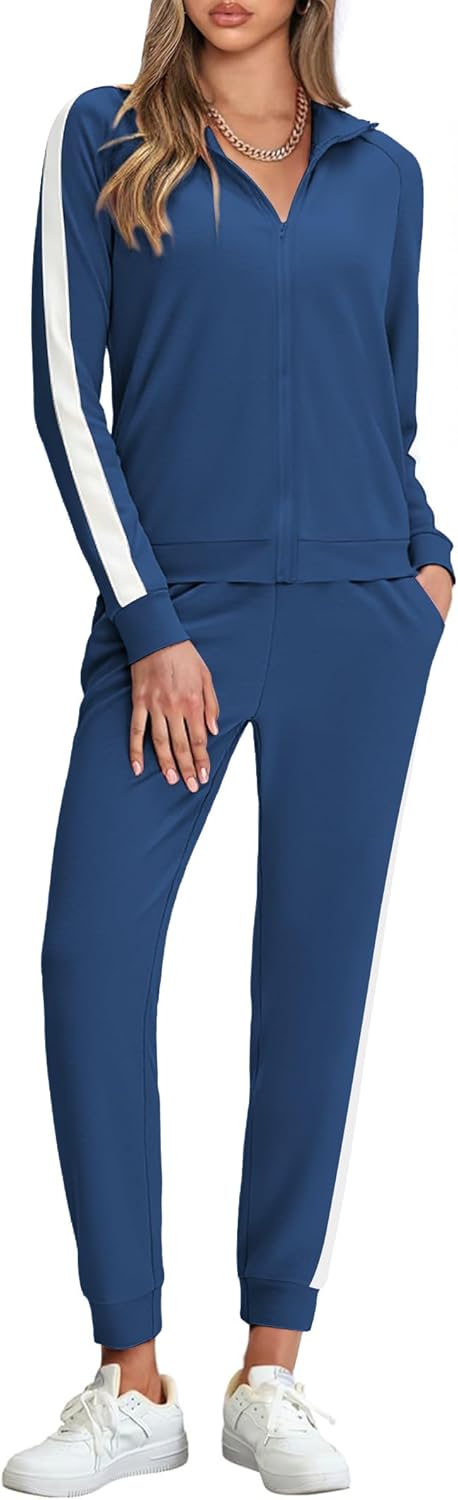 Marvmys Women Tracksuits Set Long Sleeve Full Zip Fall Sets 2 Piece Outfits Jogging Suit Sweatsuits with Pockets - Image 2