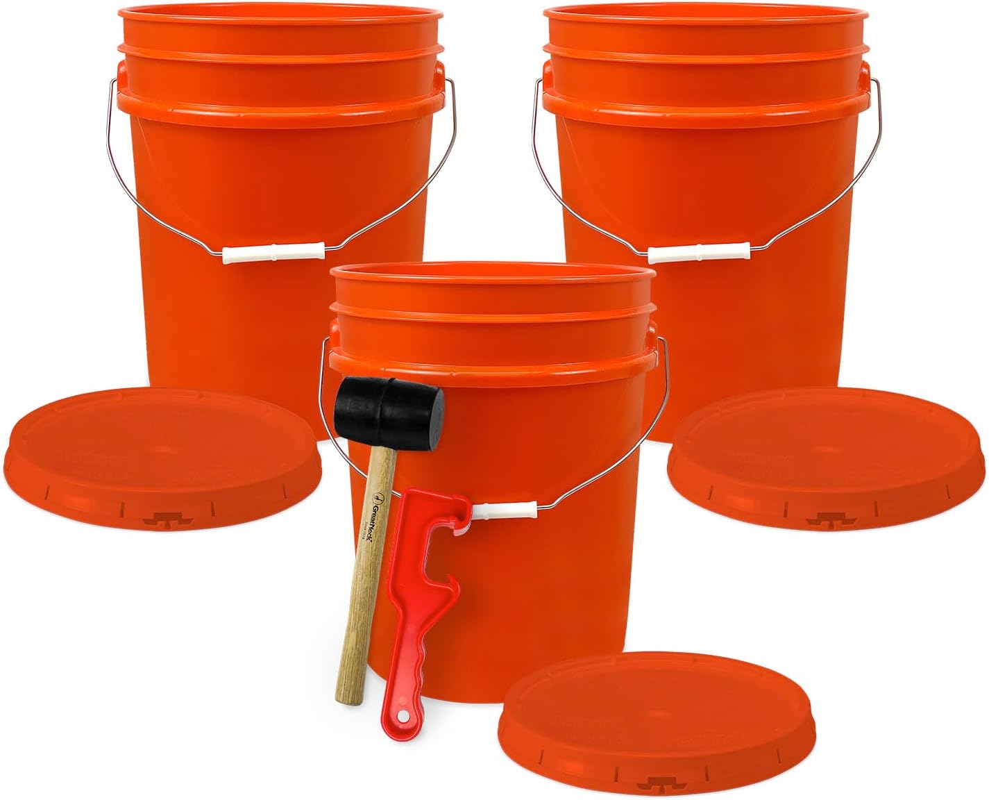 ePackageSupply 5 Gallon Plastic Bucket with Airtight Lid I