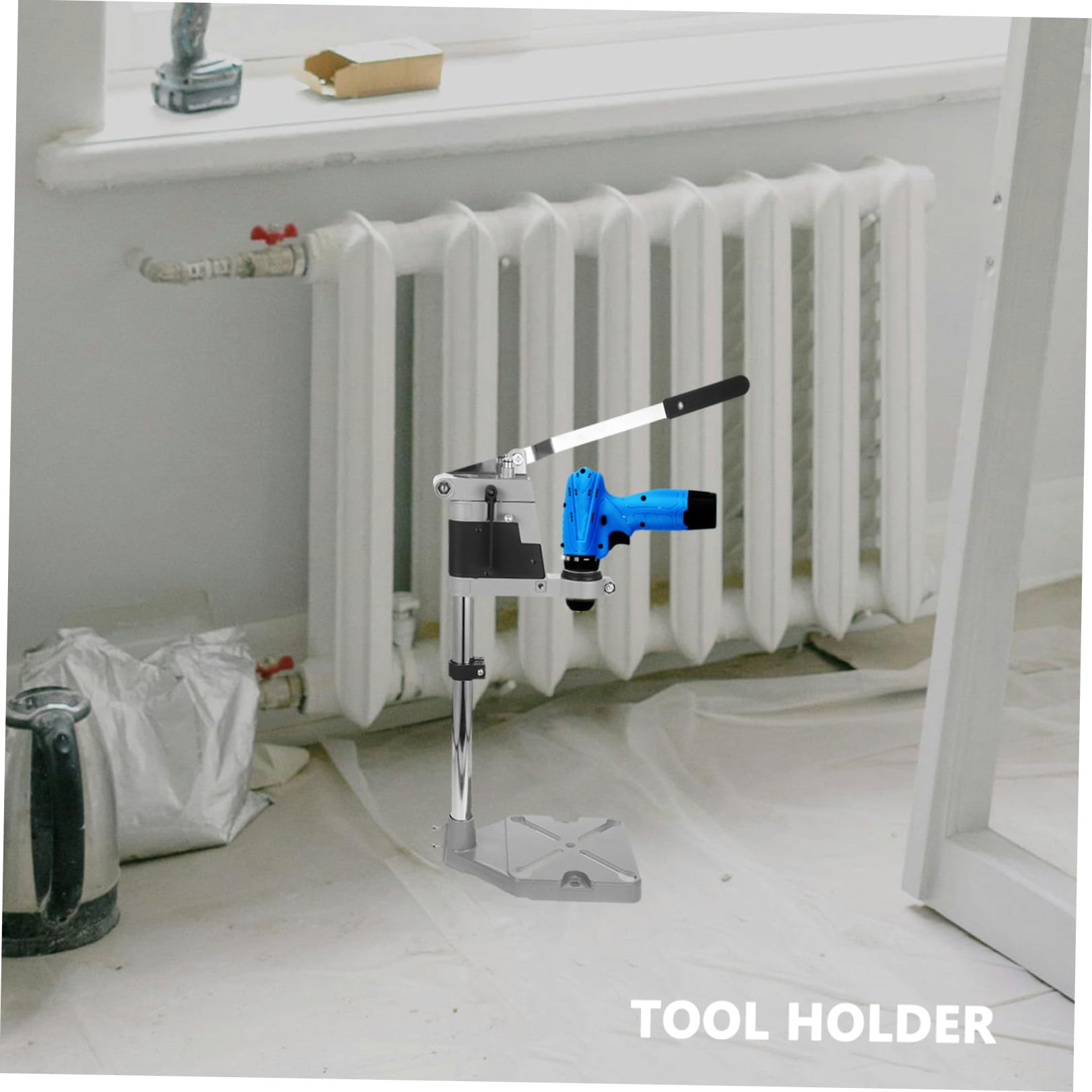 Gadpiparty Supporto Per Trapano Elettrico Con Base Ghisa Stativo Per Trapano Manuale Accessorio Da Officina Per Forature Precise e Stabili