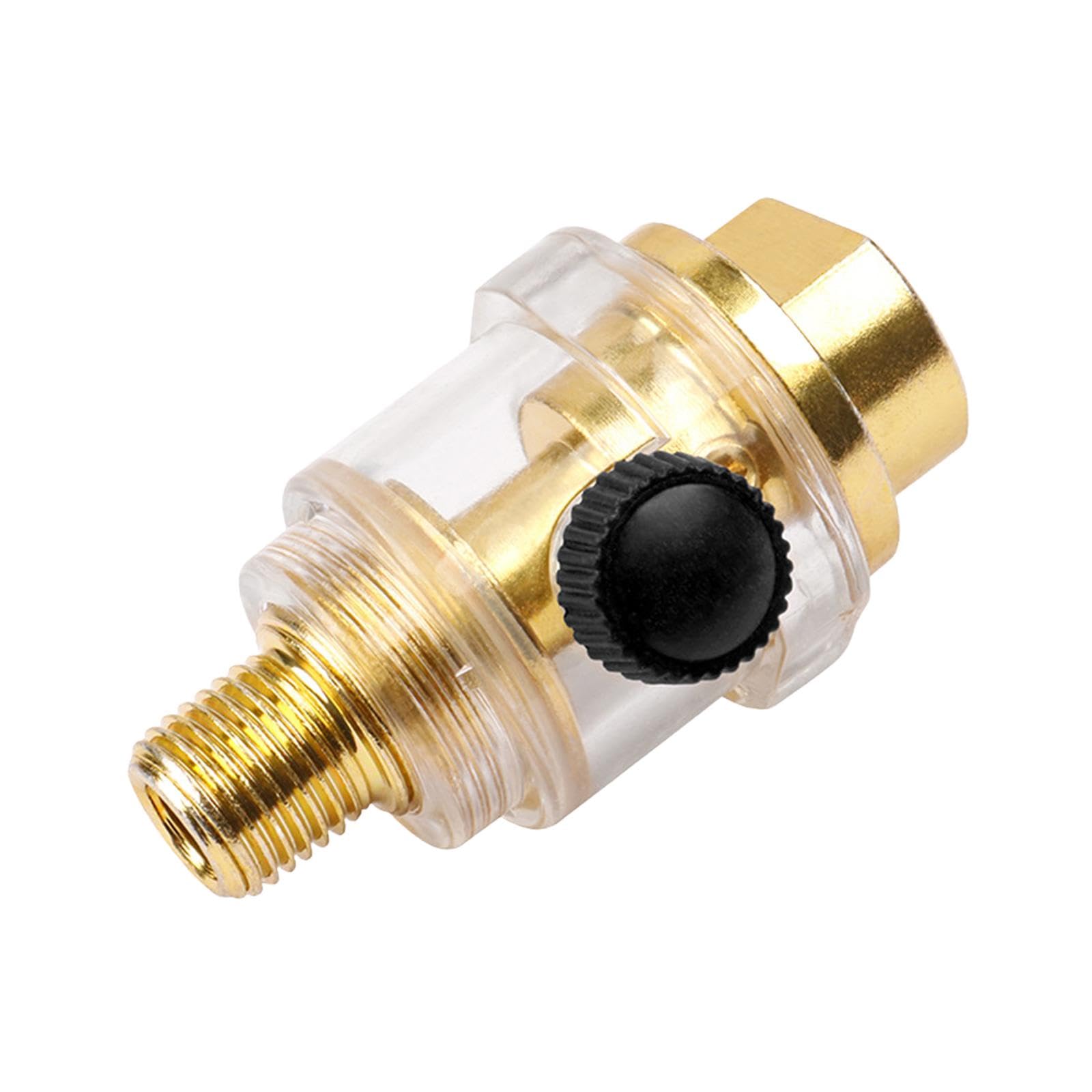 Qianly 2 Piezas Lubricador de Aire en Línea Mini 1/4 Pulgadas Lubricador Aceite Compresor Tubería Automático Cubierta Transparente Cuerpo de Aleación de Zinc, 6 piezas