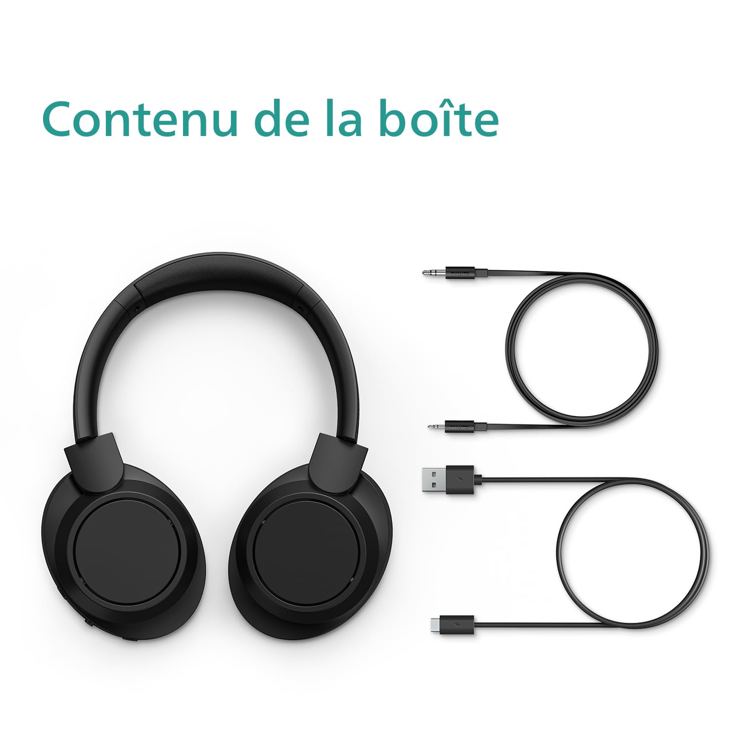PHILIPS TAH6509BK/00 Casque sans Fil Bluetooth Supra-auriculaire à réduction de Bruit - Excellente qualité d'appel, Compatible avec Les Assistants vocaux et jusqu'à 70 Heures d'autonomie - Noir