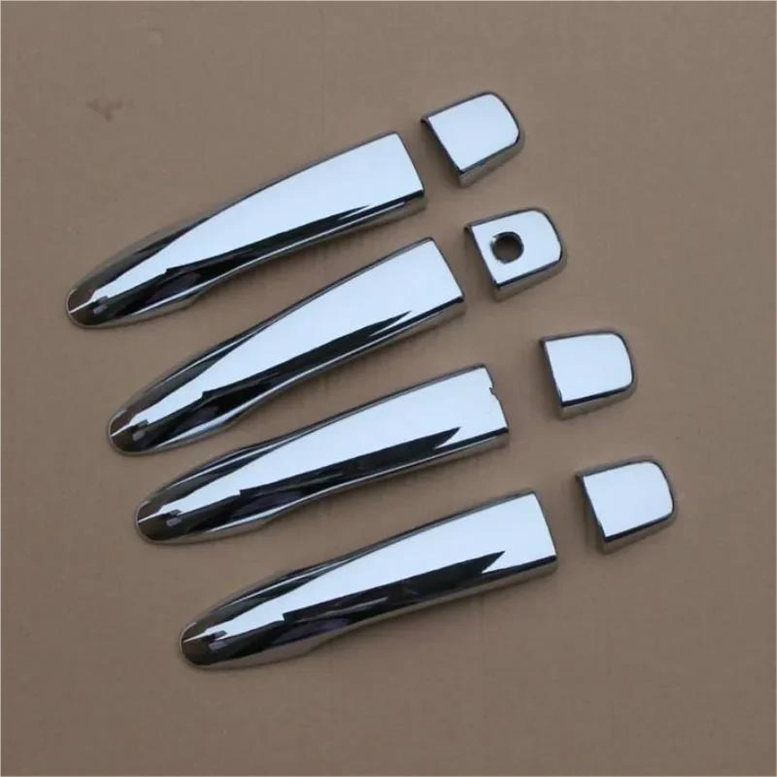 Bayde Silver No Button Gloss Black Chrome Car Door Handle Cover Catch Cap Trim Molding For Nissan For Versa For Tiida 2019-2022 Accessories Cover Trim