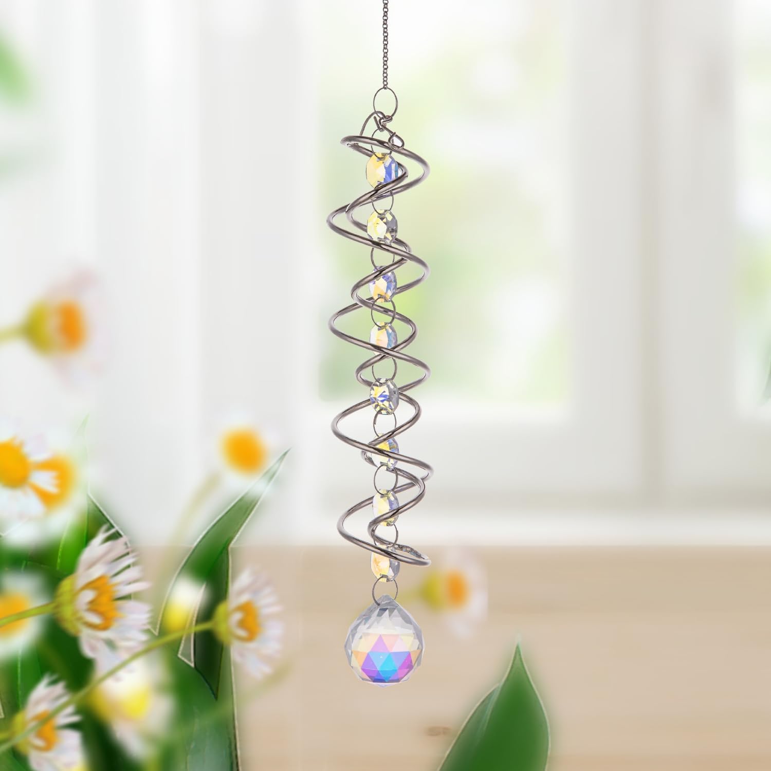 18 inch Gazing Ball Spiral Tail Wind Spinner Stabilizer