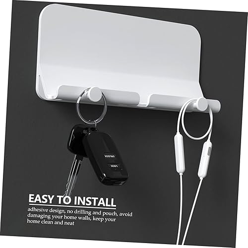 Miniatura 5 de Soporte de almacenamiento de teléfono montado en la pared, soporte adhesivo para tableta para fácil instalación, dormitorio, sala de estar, cocina,