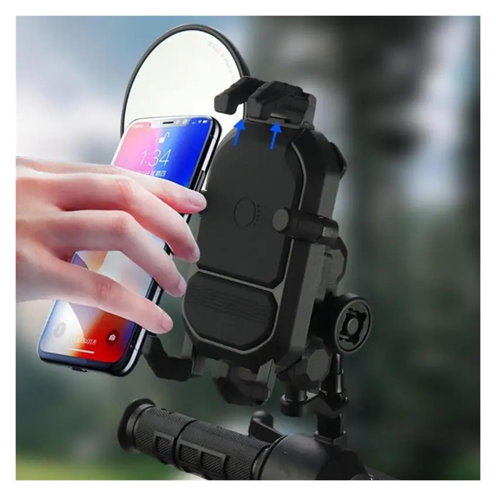 Navi Halterung Motorrad Telefon Halterung Lenker Telefon Navigation Halterung Stoßfest Radfahren Zubehör Vielseitige Navigation Clamp