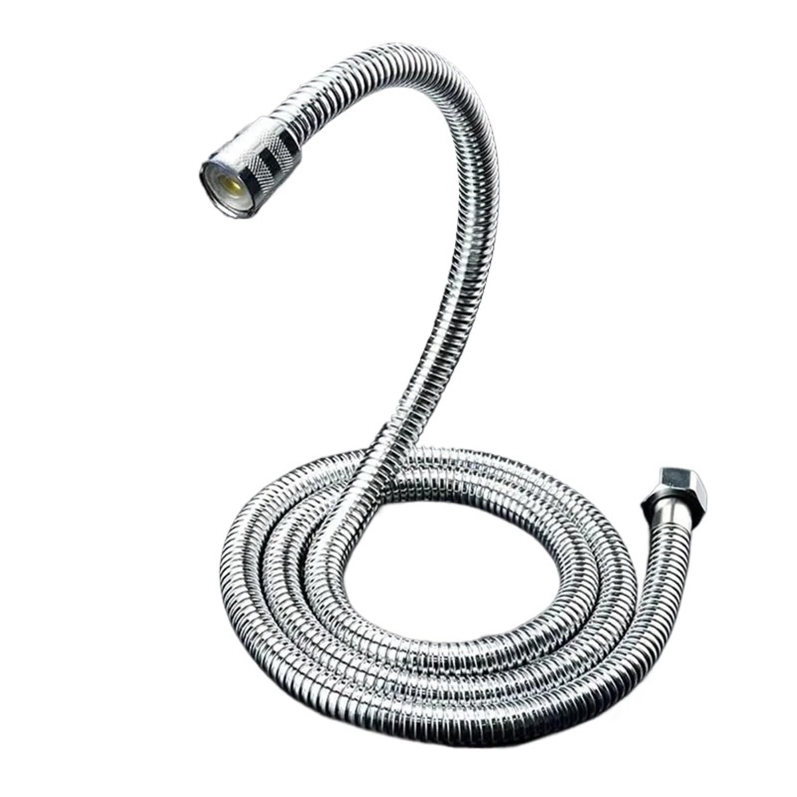Lyxygmv 150Cm Shower Pipe 1.5M 2.0M Soft Stainless Steel Hose Common Flexible Bathroom Water Show Head For Bathroom Showers(150Cm)