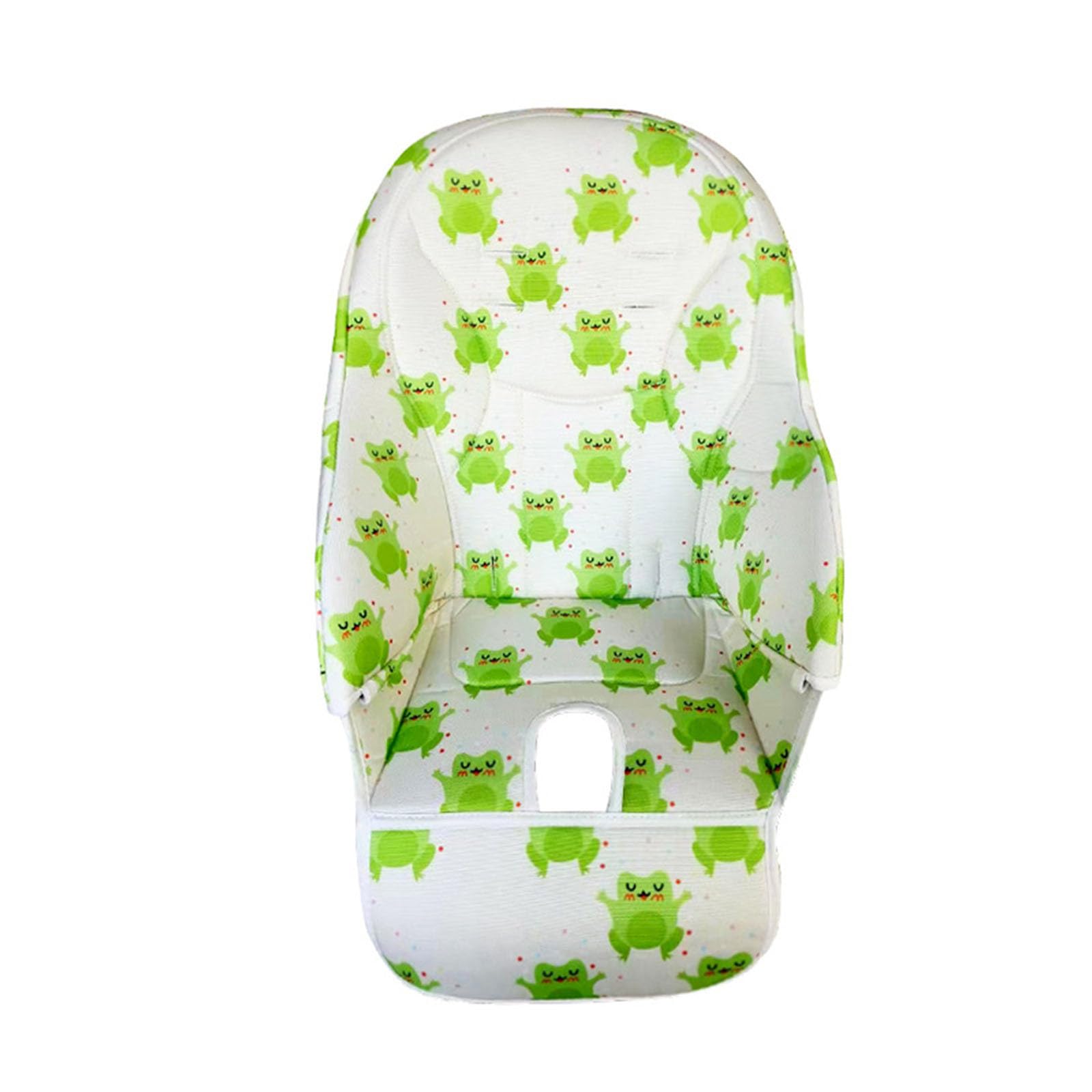 Hiseng Baby Dining Chair Cover PU Leather Baby High Chair Cover, Printed Baby High Chair Cushion Cover Universal Comfortable Padding Seat Cover for Kids Children Boys Girls (Frog,40x83cm)