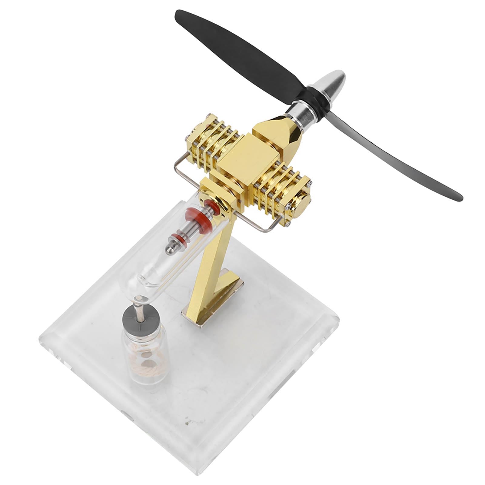 Generic Kit di Esperimenti con Motore Stirling, Innovativo Motore Ad Aria Calda, Strumento di Apprendimento della Fisica Coinvolgente per Studenti, Ottimo per attività Familiari, 1 unità