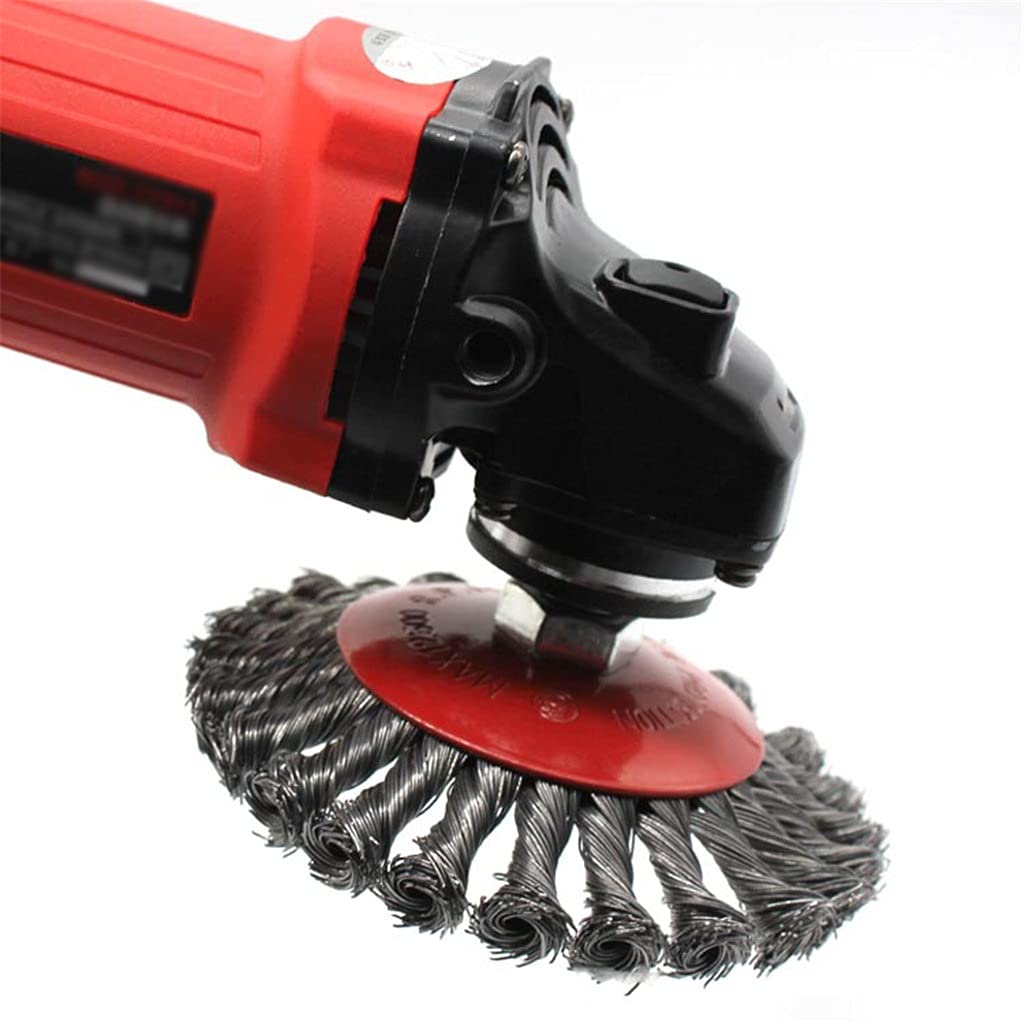 4 pz M14 * 115mm Rotary Acciaio filo ruota tazza spazzola a crimpare ruota per la smerigliatrice angolare pulizia sbloccatura spazzola