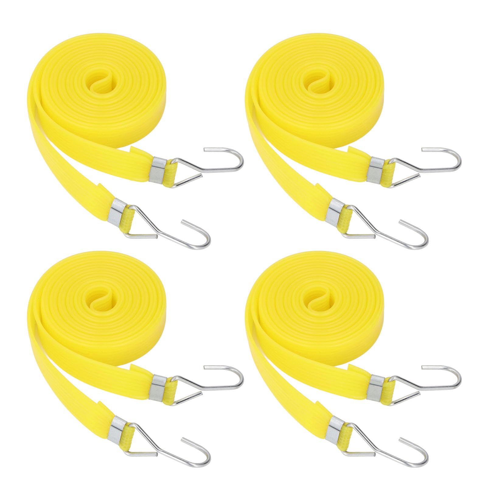 Generic Lot de 10 tendeurs robustes d'extérieur PEP de 2 cm de large, conçus pour sécuriser les marchandises sur les voitures, motos, cordes d'arrimage faciles et fiables (4 m)