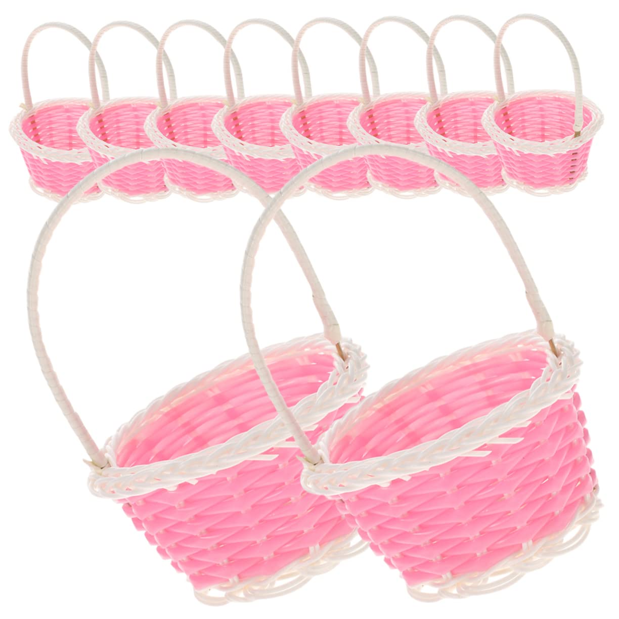 MAGICLULU 10pcs Mini Woven Baskets Tiny Easter Baskets for Favors for Crafts and Decorations