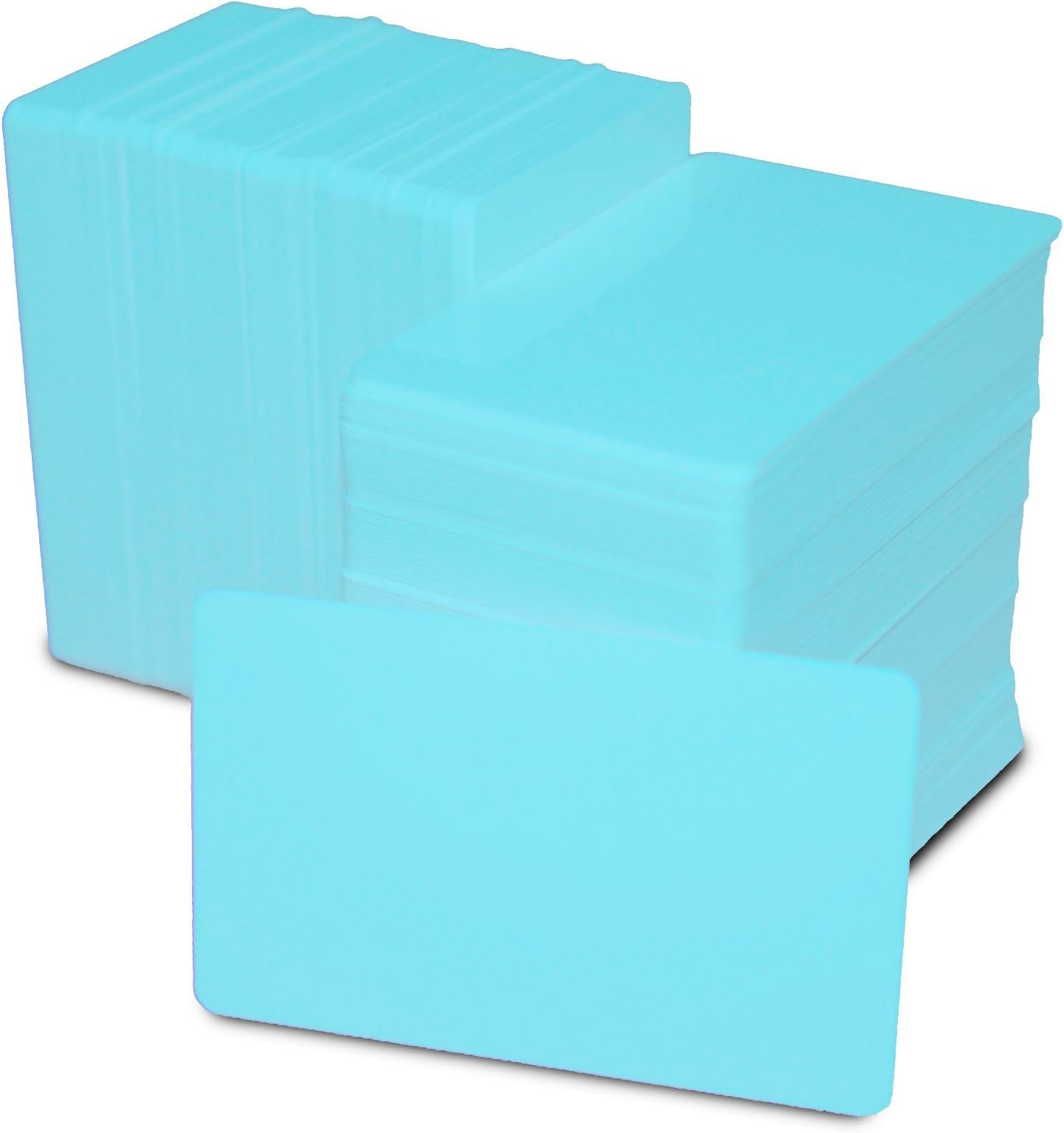ACB 101-003-116a Blank Light PVC Plastic Id Card - Blue (Pack of 10)