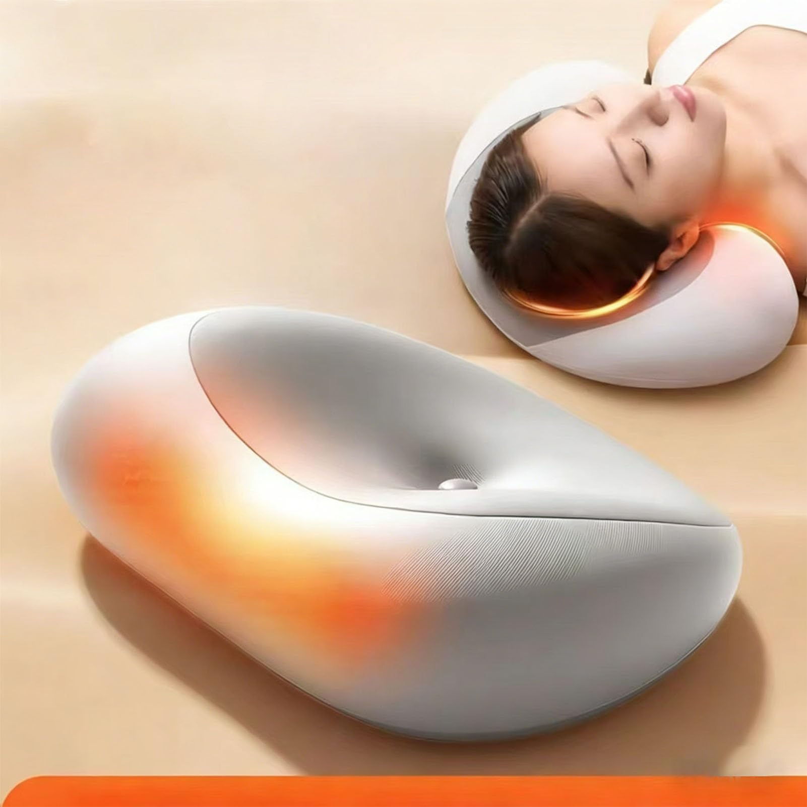 Cocoarm Cuscino Cervicale da Viaggio, Supporto Ergonomico per Collo in Memory Foam per Campeggio, Chi Dorme Sul Fianco e Sulla Schiena, Federa Portatile e Rimovibile (GRAY)