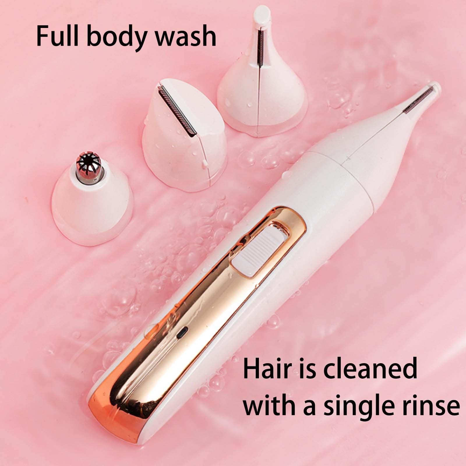 Maquinilla de afeitar eléctrica para mujer, afeitadora facial, removedor de vello facial, recortadora eléctrica de bikini para piernas, maquinilla de afeitar de viaje para cejas, orejas, nariz