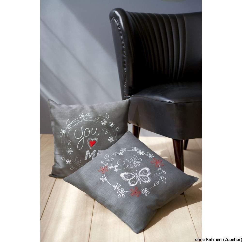 Vervaco Embroidery Kit: Cushion: You and Me, Acrylic NA, 40 x 40cm, N\a - Image 2